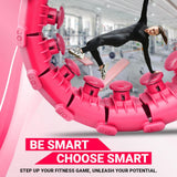 MASKURA Smart Weighted Hula Hoop With Counter 24 knots - Weight Loss Hula Hoop, Smart Fitness, Adjustable Ring Size With Counter Suitable For Adult Exercise & Fitness - Tophatter Daily Deals