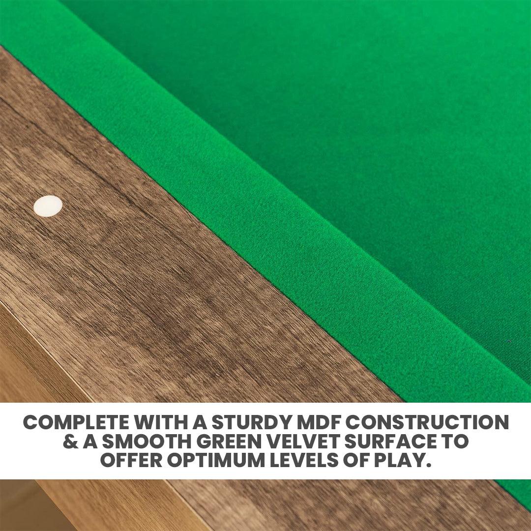 Pinpoint Pool Table - 7ft Wooden Finish Table + 2x Cues, Balls, Chalk & Triangle Sports - Tophatter Daily Deals