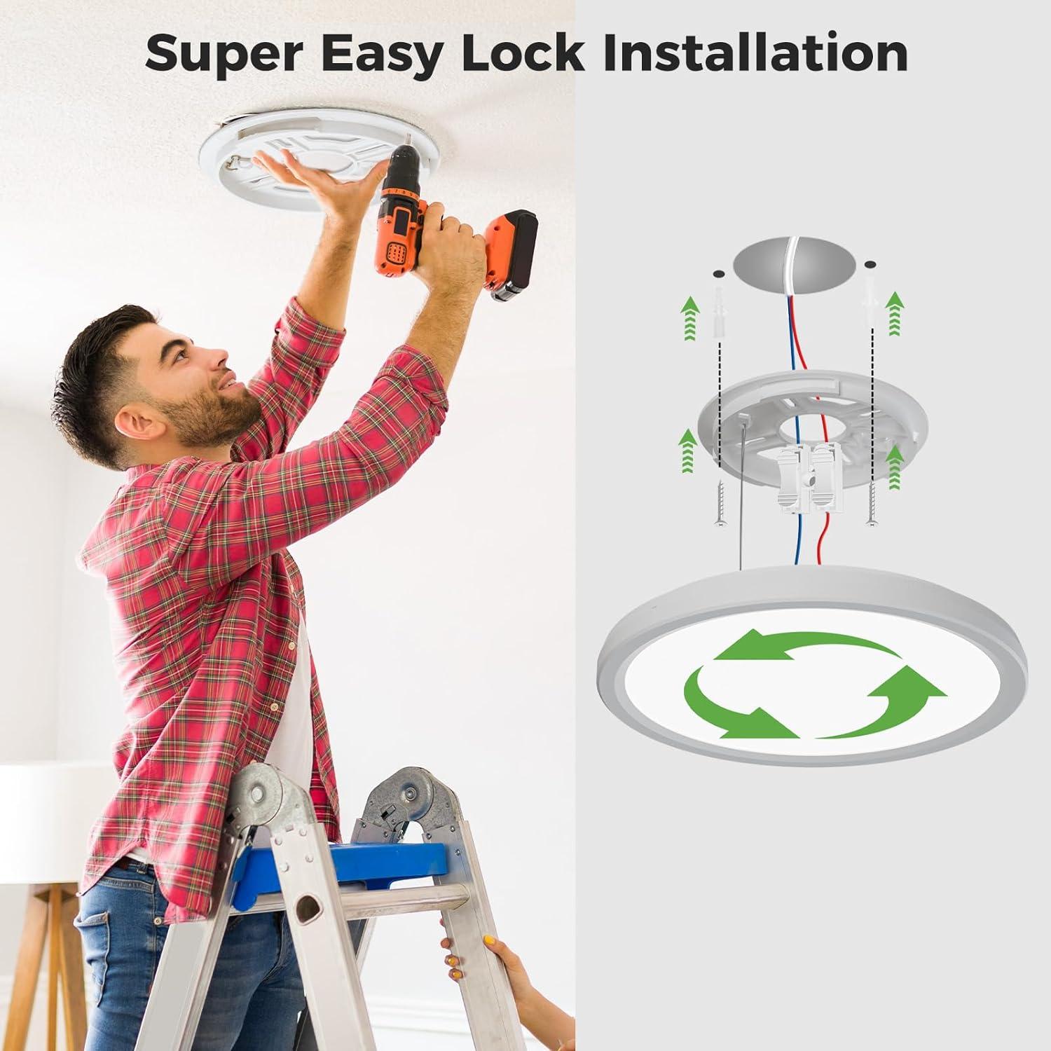 Motion Sensor Ceiling Light - LED Sensor Light Bathroom Kitchen Living Room Wall Lamp Home - Tophatter Daily Deals