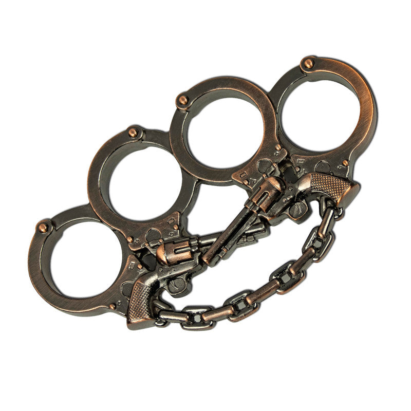 Copper Revolver Design Knuckle Duster - Tophatter's Guns'N'Weapons Store - FREE SHIPPING Collectible Weapons - Tophatter Daily Deals