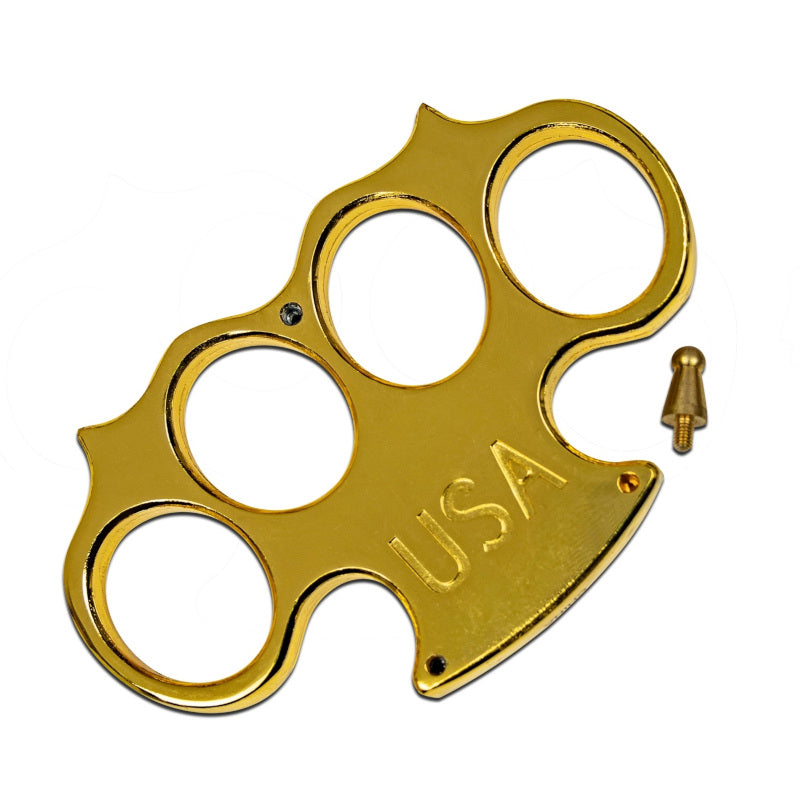 USA Heavy Duty Golden Paperweight Buckle Knuckle Duster - TOPHATTER'S ARMORY DEALS Collectible Weapons - Tophatter Daily Deals