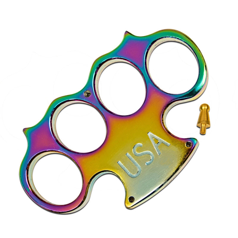 USA Heavy Duty Titanium Paperweight Buckle Knuckle Duster - TOPHATTER'S ARMORY DEALS Collectible Weapons - Tophatter Daily Deals