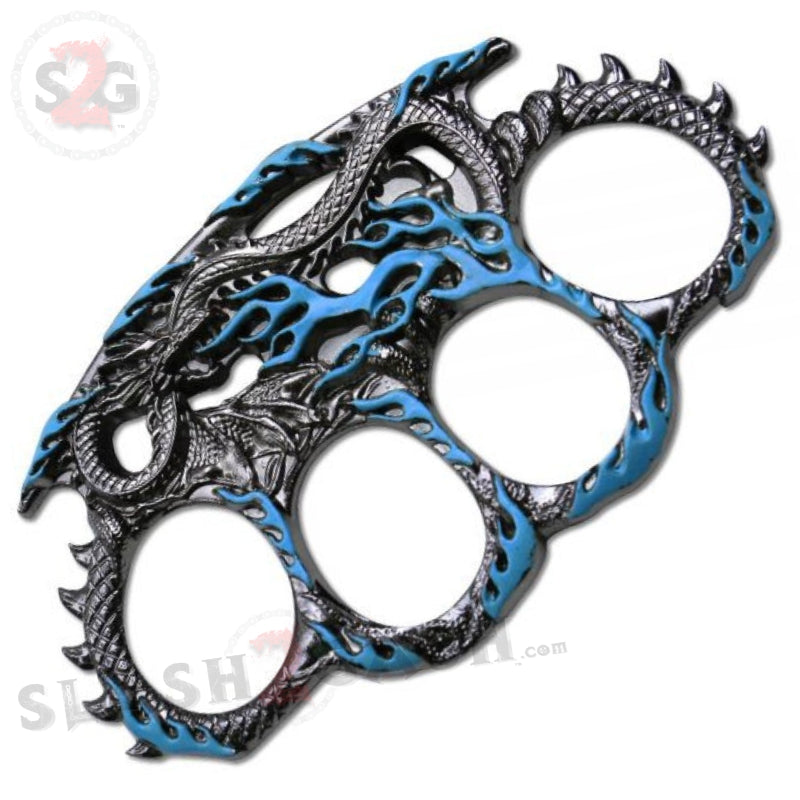 Enter the Dragon Flames Knuckles Fantasy Paperweight - Blue Belt Buckle - Tophatter Daily Deals
