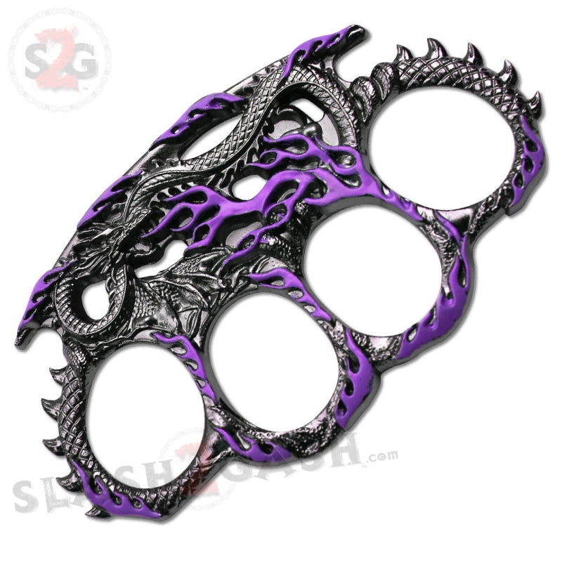 Enter the Dragon Flames Knuckles Fantasy Paperweight - Purple Belt Buckle - Tophatter Daily Deals