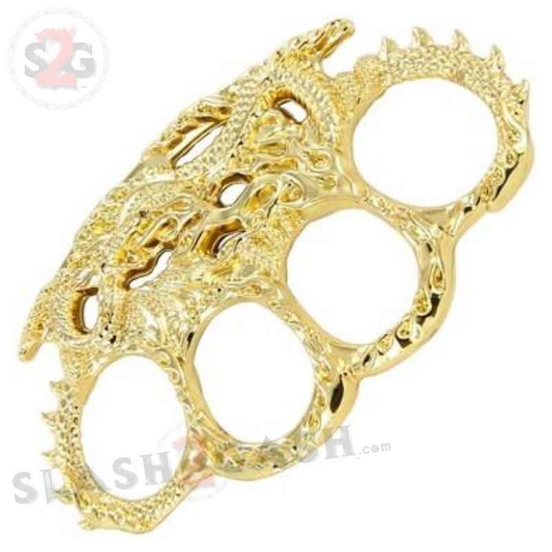 Enter the Dragon Flames Knuckles Fantasy Paperweight - Gold Belt Buckle - Tophatter Daily Deals