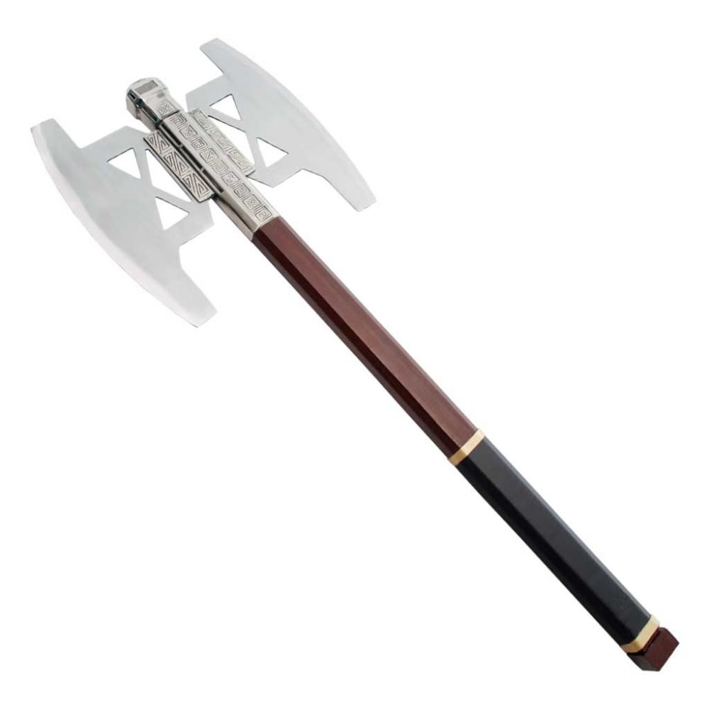 Fantasy Medieval Battle Axe Silver - TOPHATTER'S ARMORY DEALS Collectible Weapons - Tophatter Daily Deals