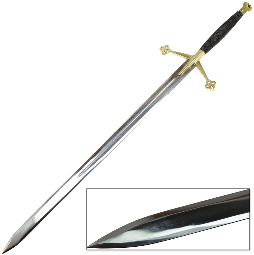 Scirocco Black Knight Scottish Claymore 44.5 Inch Steel Sword - Tophatter's Guns'N'Weapons Store Collectible Weapons - Tophatter Daily Deals