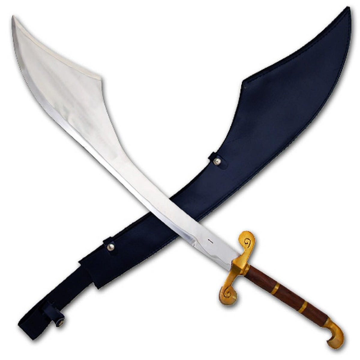 Persian Sindbad Scimitar Sword With Leather Sheath - TOPHATTER'S ARMORY DEALS Collectible Weapons - Tophatter Daily Deals