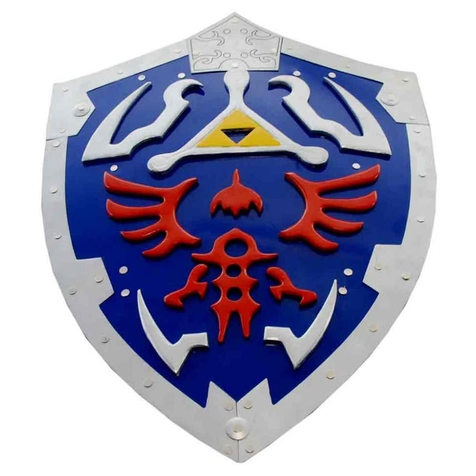 Hylian Link Zelda Triforce Metal All Steel Shield Full Size - Tophatter's Guns'N'Weapons Store Collectible Weapons - Tophatter Daily Deals