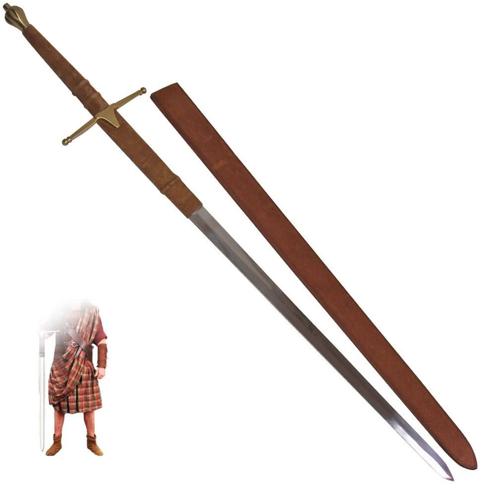 William Wallace 54 Inch Long Two Handed Brass Sword - Tophatter's Guns'N'Weapons Store Collectible Weapons - Tophatter Daily Deals