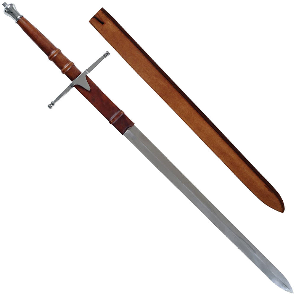 Silver William Wallace Braveheart Medieval Scottish Claymore Sword - TOPHATTER'S ARMORY DEALS Collectible Weapons - Tophatter Daily Deals