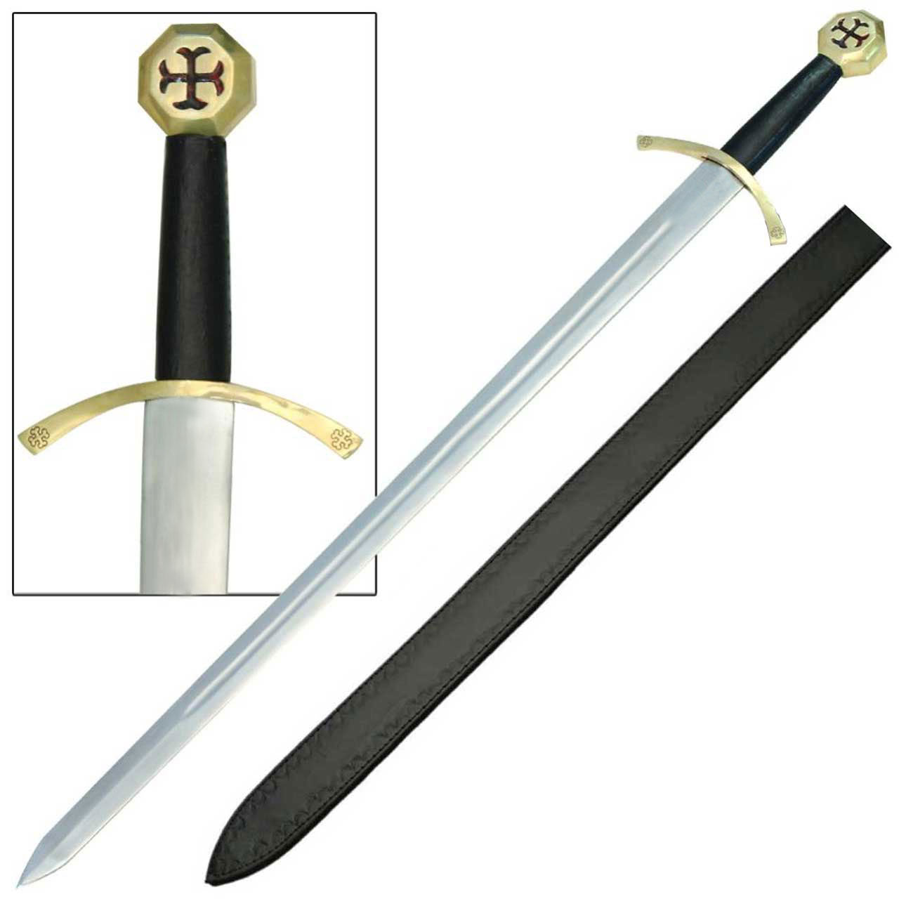 Order of the Temple Medieval Knights Sword - TOPHATTER'S ARMORY DEALS Collectible Weapons - Tophatter Daily Deals