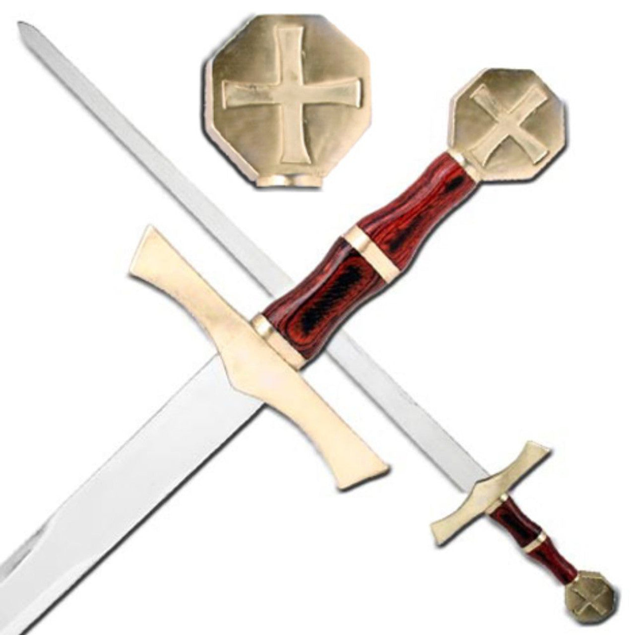 Crusader Knights Honor Cross Sword Swords - Tophatter Daily Deals