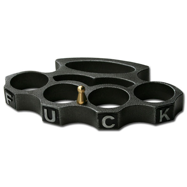F*CK Black Belt Buckle Knuckles - TOPHATTER'S ARMORY DEALS Collectible Weapons - Tophatter Daily Deals