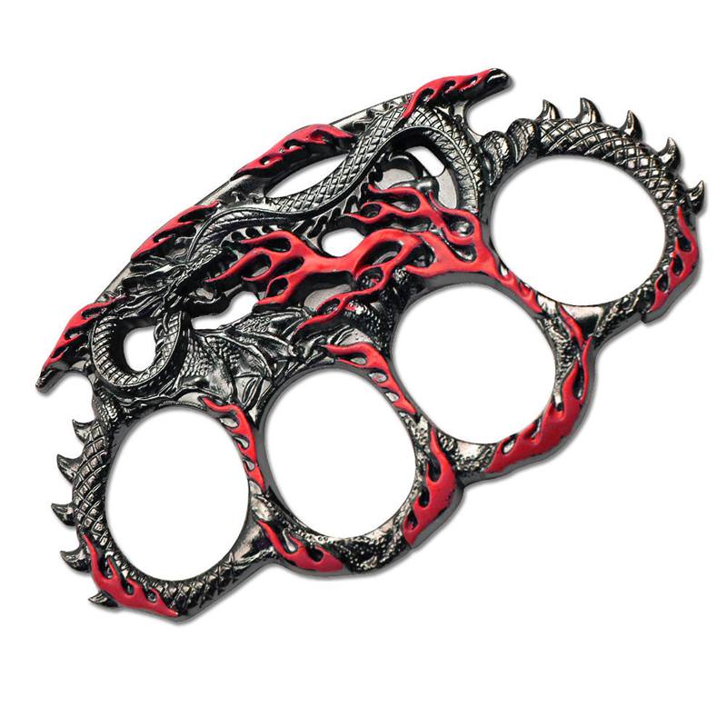 Red Fire Breathing Dragon Paperweight Knuckle Self Defense Collectible Weapons - Tophatter Daily Deals