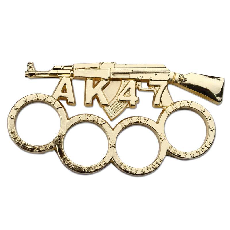 Gold AK-47 Rifle Paperweight AK47 Gun Knuckle Collectible Weapons - Tophatter Daily Deals