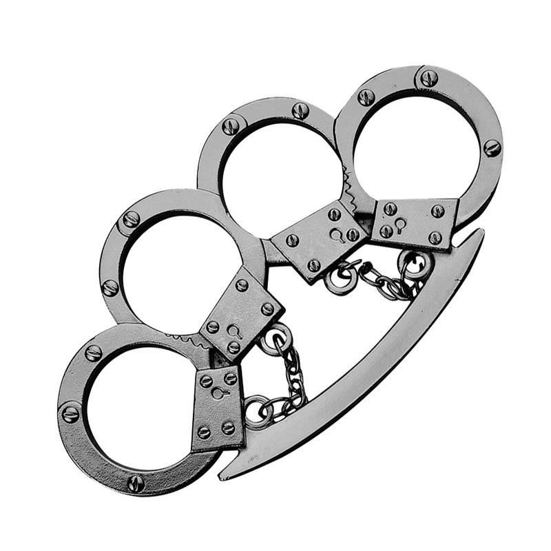 Silver Hancuff Knuckles Paperweight - Tophatter's Guns'N'Weapons Store - FREE SHIPPING Collectible Weapons - Tophatter Daily Deals