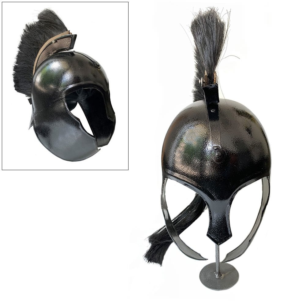 Decorative Achilles Troy Trojan Helmet With Stand - TOPHATTER'S ARMORY DEALS Collectible Weapons - Tophatter Daily Deals