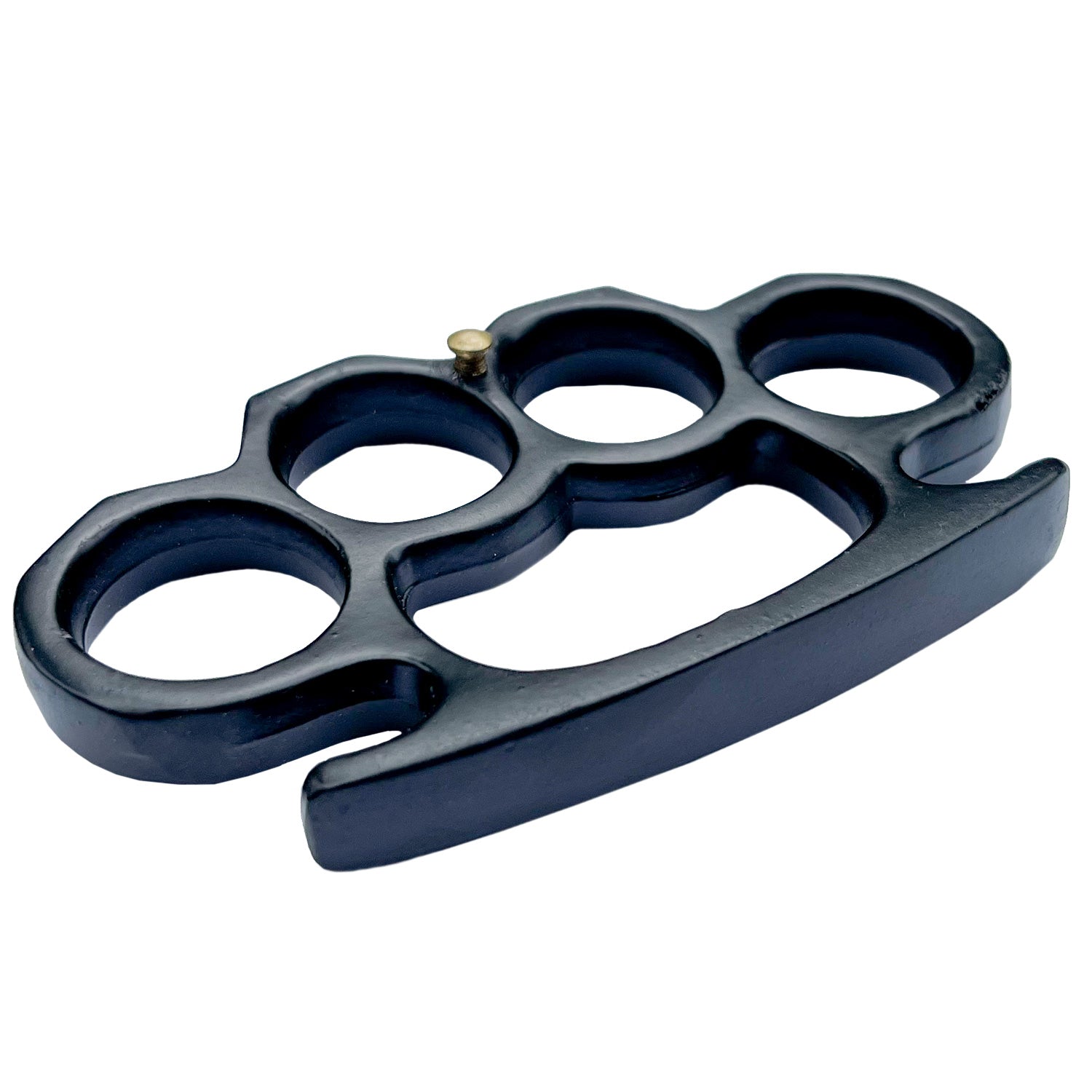 Solid Steel Knuckle Duster Belt Buckle Paperweight Black Collectible Weapons - Tophatter Daily Deals