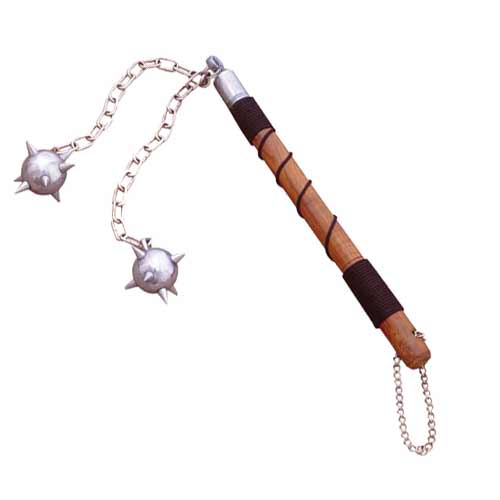Medieval Wooden Handle Double Mace Ball Collectible Weapons - Tophatter Daily Deals