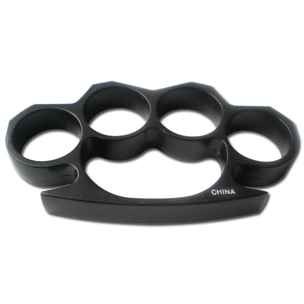 Black Four Finger Hole Knuckle Paper Weight Palm Grip Collectible Weapons - Tophatter Daily Deals