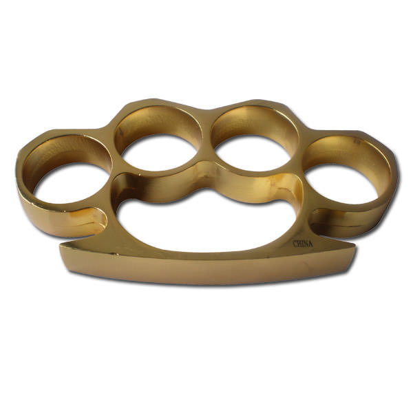 Heavy Gold Buckle Knuckles & Paperweight Collectible Weapons - Tophatter Daily Deals