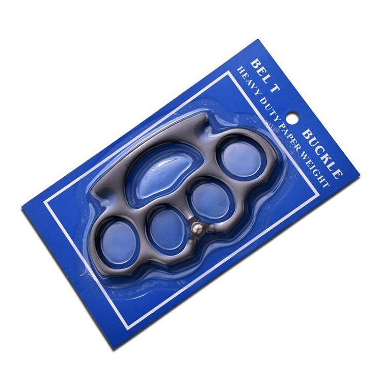 Self Defense Black Knuckle Buckle in Clam Shell Pack Collectible Weapons - Tophatter Daily Deals