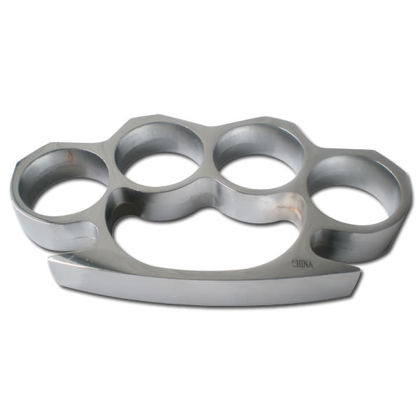 Silver Four Finger Hole Knuckle Paper Weights Palm Grip - Tophatter's Army Products & Self Defense Collectible Weapons - Tophatter Daily Deals