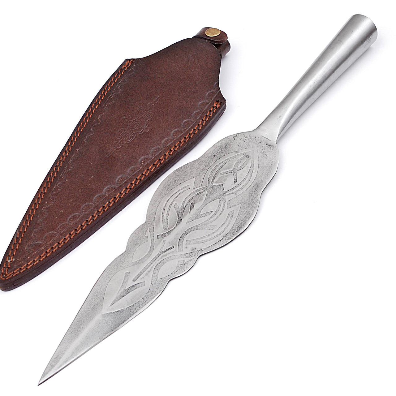 Haleth Large Ornate High Carbon Steel Sharpened Point Spear Head historical period - Tophatter Daily Deals