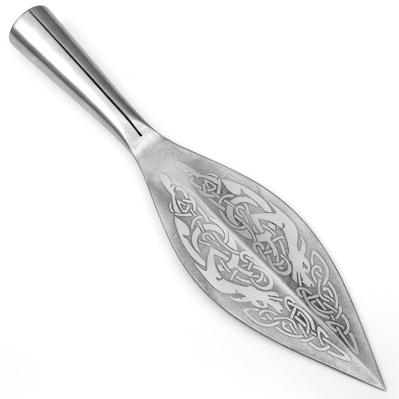 Norse Viking Leaf Long Spear Head High Carbon Steel outdoor gear - Tophatter Daily Deals