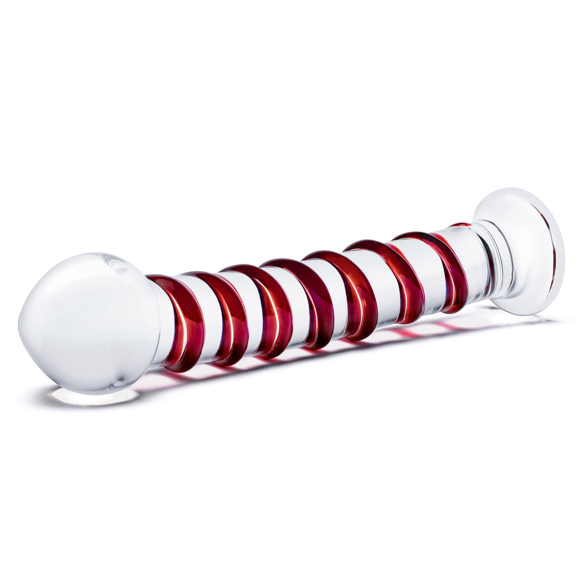 Glas 10 Inch Mr Swirly Red Spiral Handblown Glass Dildo > Glass > Dildos - Tophatter Daily Deals