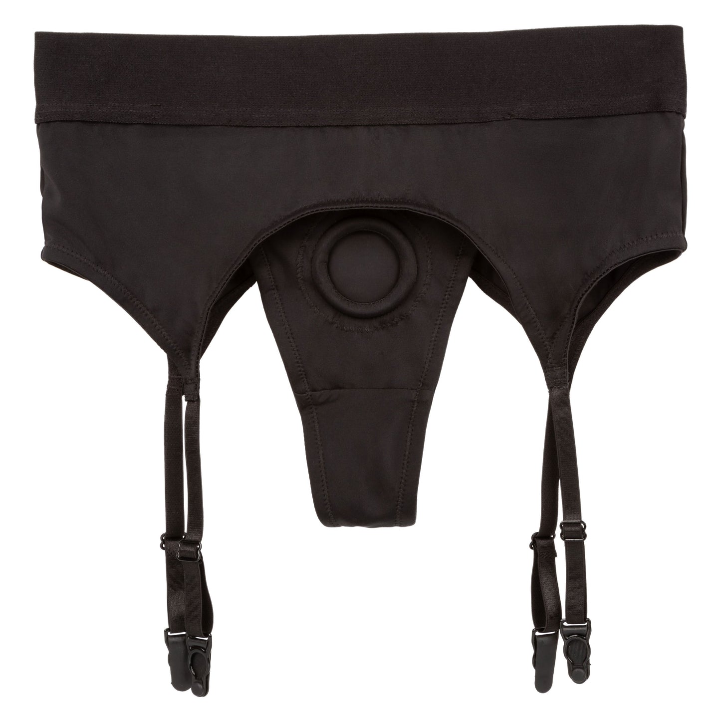 Boundless Black Thong with Garter Harness for L/XL Comfort > Dildos > Strap On Harnesses - Tophatter Daily Deals