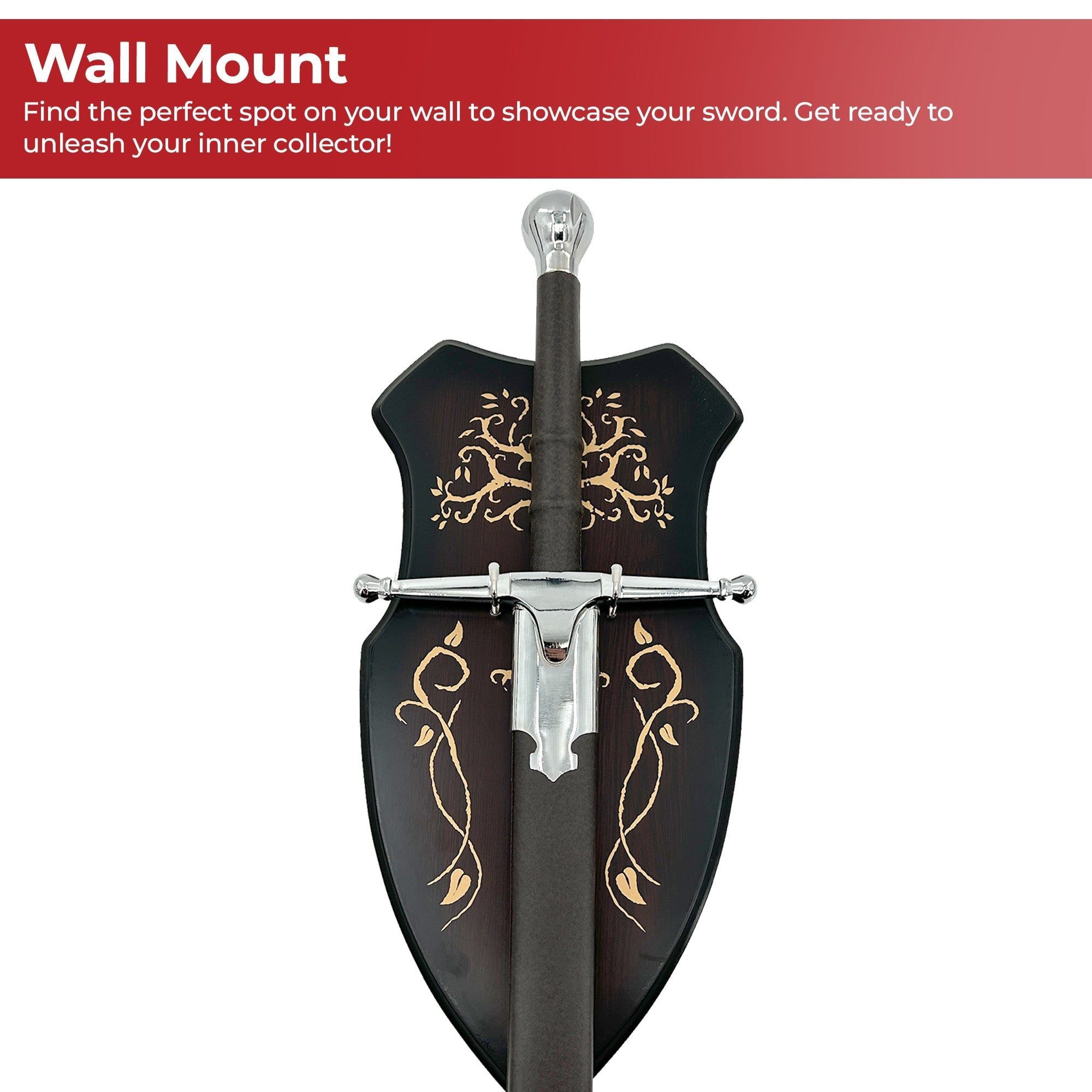 Emblem of Gondor Wooden Sword Plaque Display Stands & Plaques - Tophatter Daily Deals