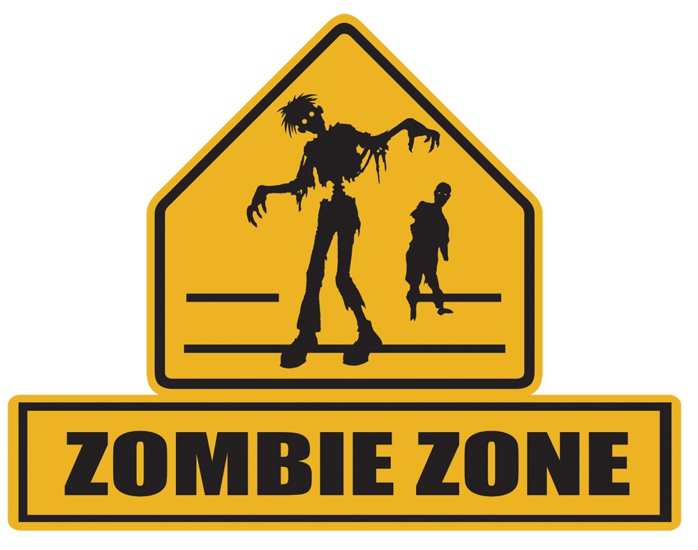 "Zombie Zone" Lawn Sign Zombie Halloween Costumes - Tophatter Daily Deals