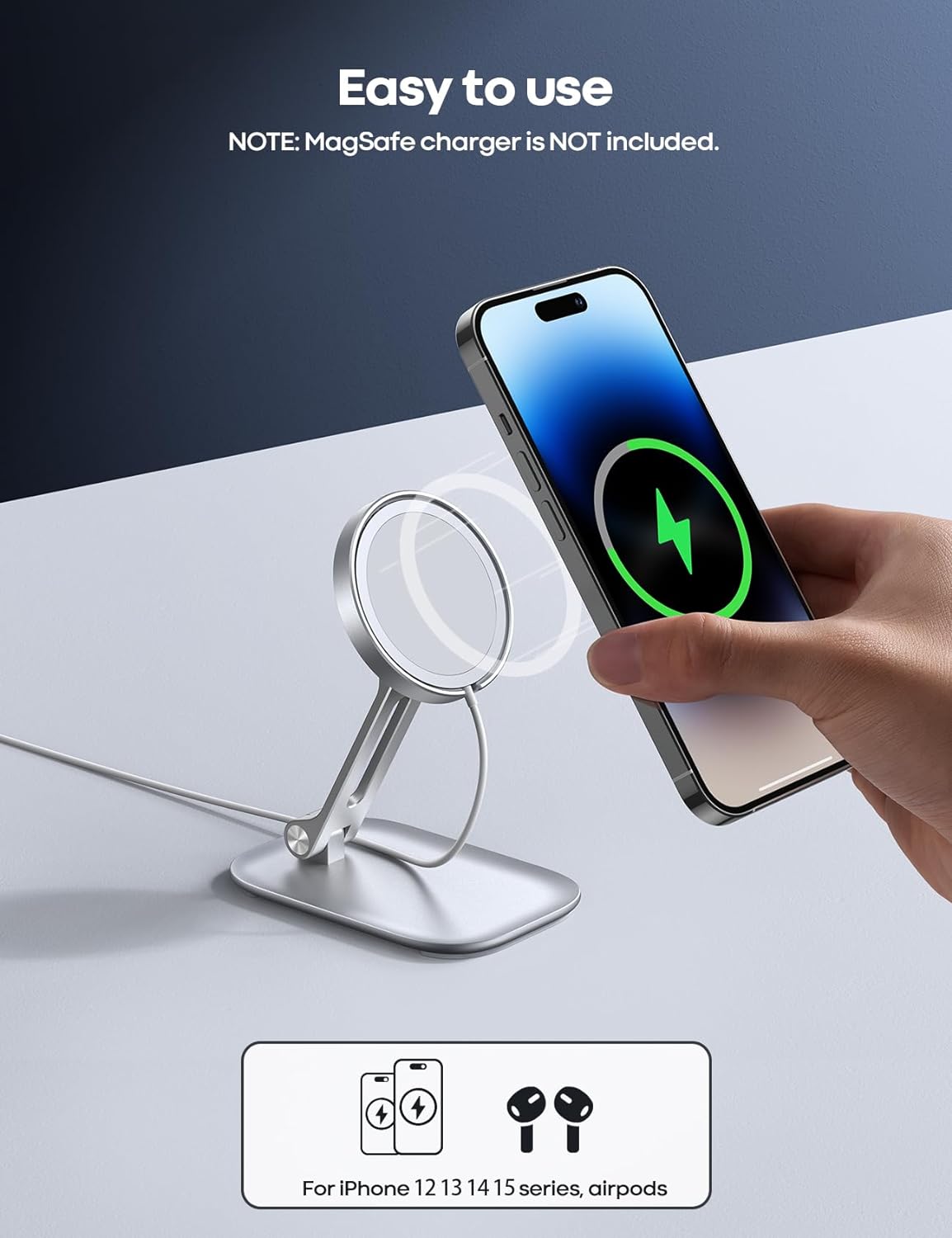 Ultimate MagSafe Charging Dock Stand: Sleek Design, Secure Hold, Effortless Charging Computer Accessories - Tophatter Daily Deals
