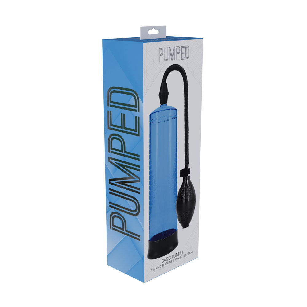Pumped Basic Pump 1 Blue Penis Pump - 20cm x 6cm > Pumps > Penis Pumps - Tophatter Daily Deals