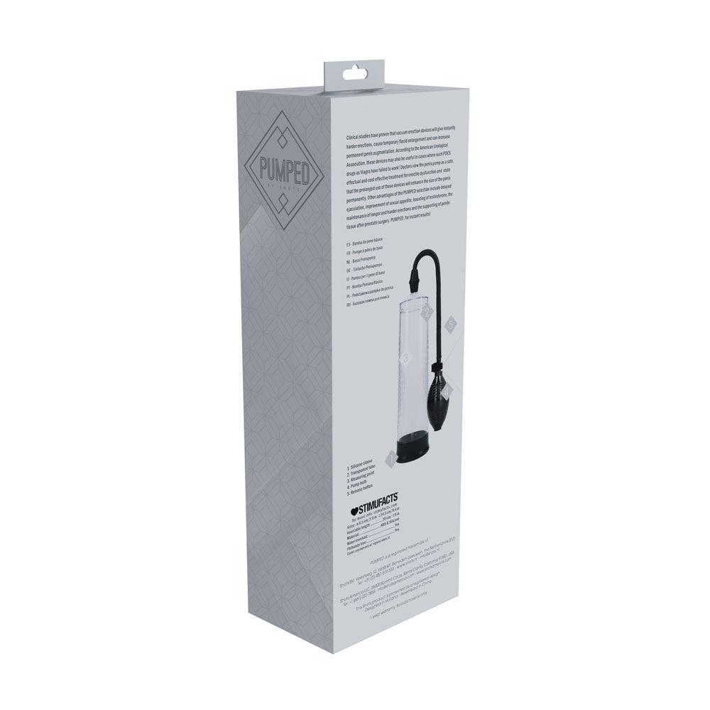 Pumped Basic Pump 1 Transparent Clear Penis Pump - 20cm x 6cm > Pumps > Penis Pumps - Tophatter Daily Deals