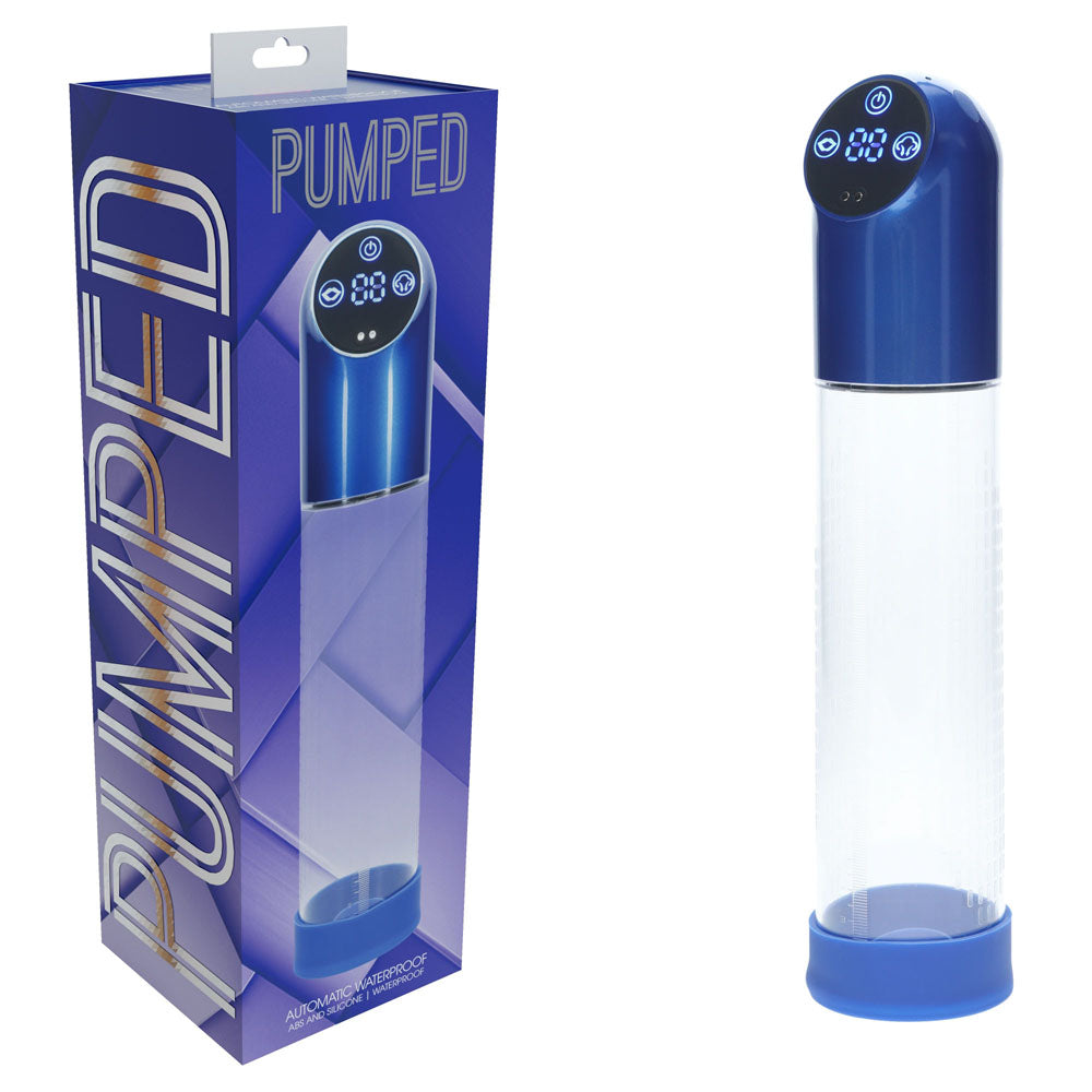 Pumped Automatic Waterproof Penis Pump Metal and Clear Design - 20cm > Pumps > Penis Pumps Electric - Tophatter Daily Deals
