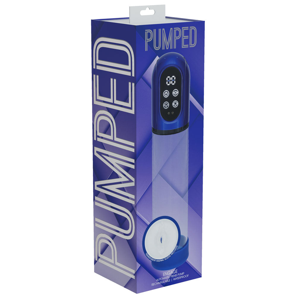 Pumped Engage Automatic Penis Pump Metallic 21cm Insertable > Pumps > Penis Pumps Electric - Tophatter Daily Deals