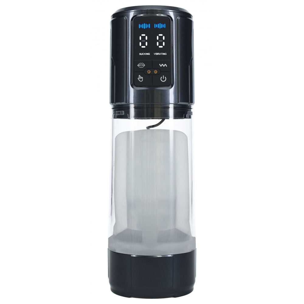 Pumped Ultralift Automatic Masturbator Gunmetal Grey Clear Intimacy Product > Sex Toys For Men > Masturbators > Vibrating - Tophatter Daily Deals