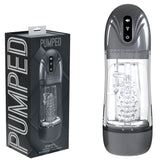 PUMPED SonicPull (Gunmetal Grey/Clear) – USB Rechargeable Sucking Vibrator Masturbator > Sex Toys For Men > Masturbators > Vibrating - Tophatter Daily Deals