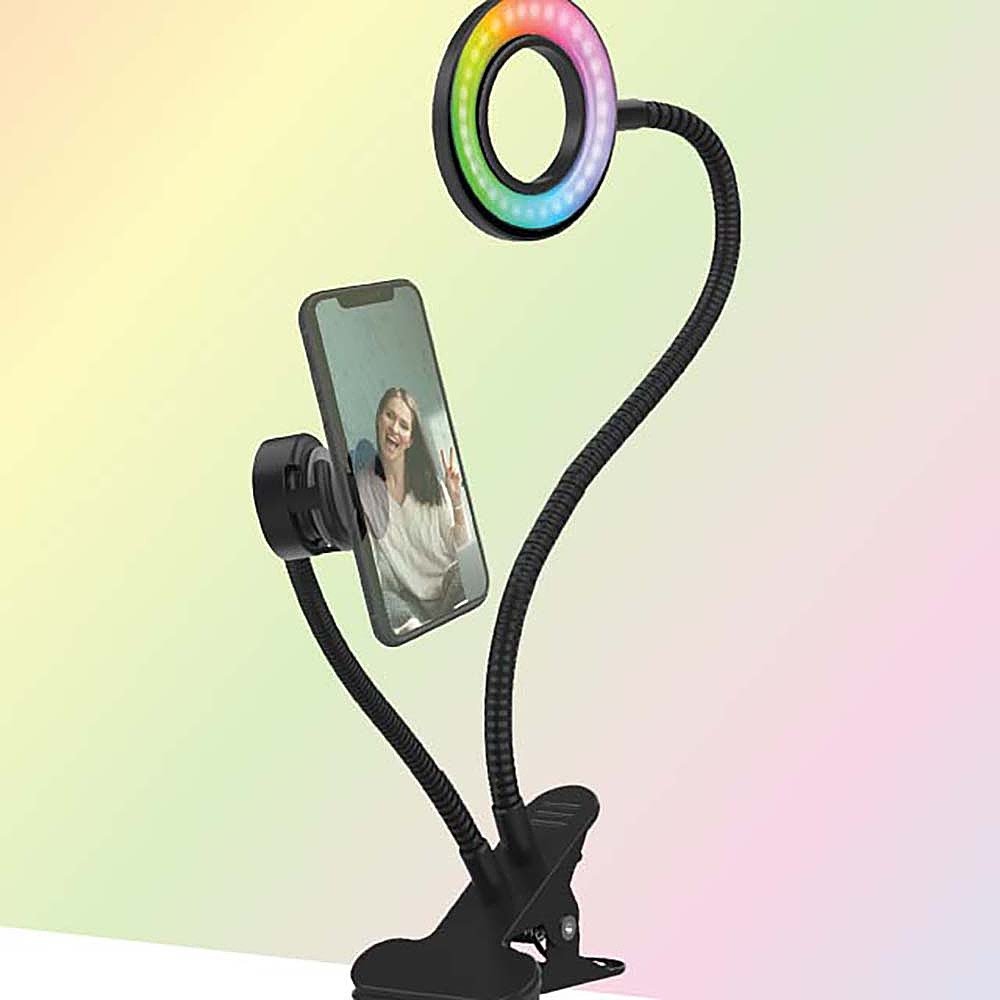 Shine Bright in Every Selfie: MAGPOP Selfie RGB Ring Flex Clip Computer Accessories - Tophatter Daily Deals