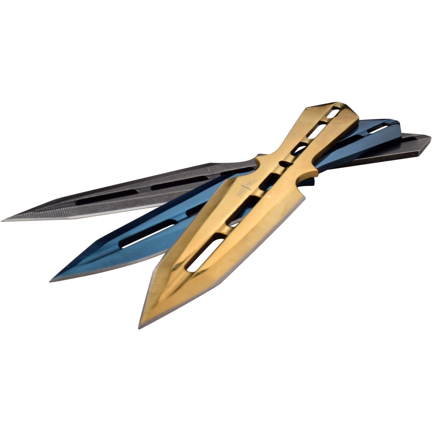 7" Throwing Knives Perfect Point Ninja Thrower - 3 PC Asst. Colors Knife-Thrower - Tophatter Daily Deals