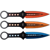 7" Punisher Skull Throwing Knives w/ Ring Perfect Point - 3 PC Set Knife-Thrower - Tophatter Daily Deals