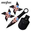 Punisher Throwing Knives and Ninja Star Shuriken USA Flag Set - Tophatter's Army Products & Self Defense Collectible Weapons - Tophatter Daily Deals
