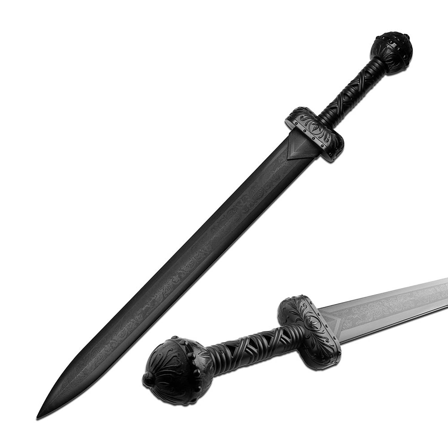 Black Polypropylene Martial Art Training Roman Centurion Sword 32.5 Inch Collectible Weapons - Tophatter Daily Deals