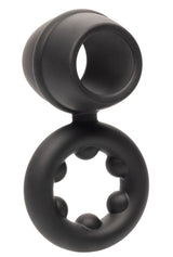 Alpha Liquid Silicone Dual Magnum Ring Black Stretchy Comfortable Size > Cock Ring > Sling - Tophatter Daily Deals