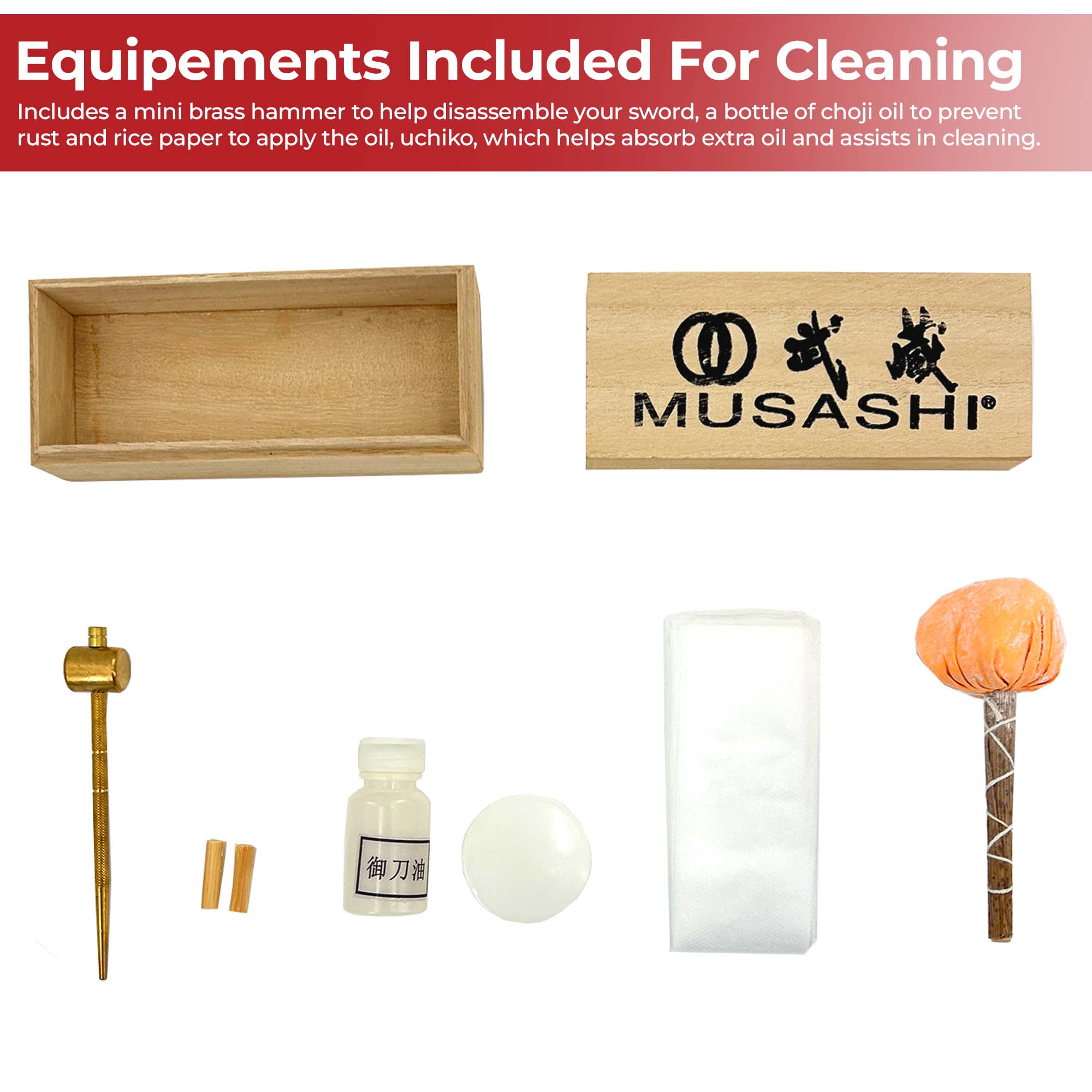 Premium musashi sword cleaning kit Sword Accessories - Tophatter Daily Deals