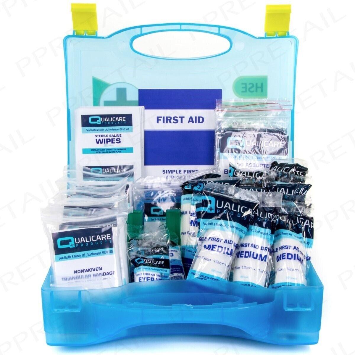 20 First Aid Kit Items - Premium HSE Approved First Aid Kit Catering Kit Kitchen Box + Wall Bracket Apparel & Accessories - Tophatter Daily Deals