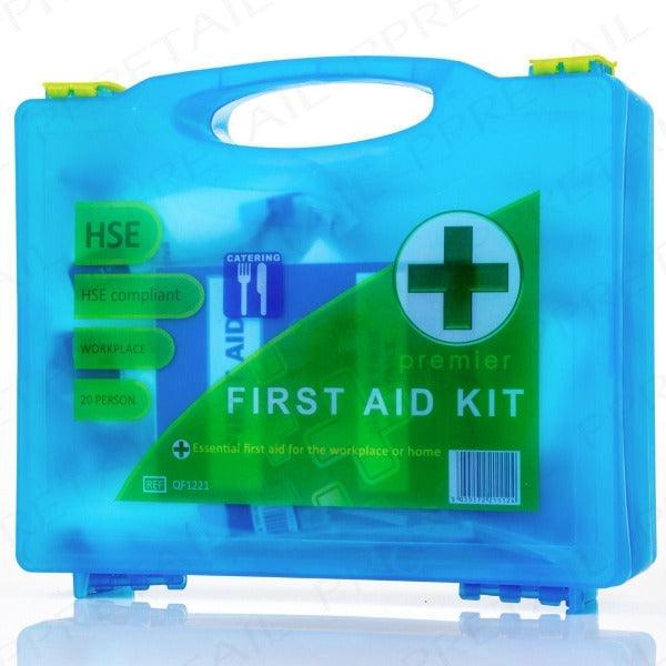 20 First Aid Kit Items - Premium HSE Approved First Aid Kit Catering Kit Kitchen Box + Wall Bracket Apparel & Accessories - Tophatter Daily Deals